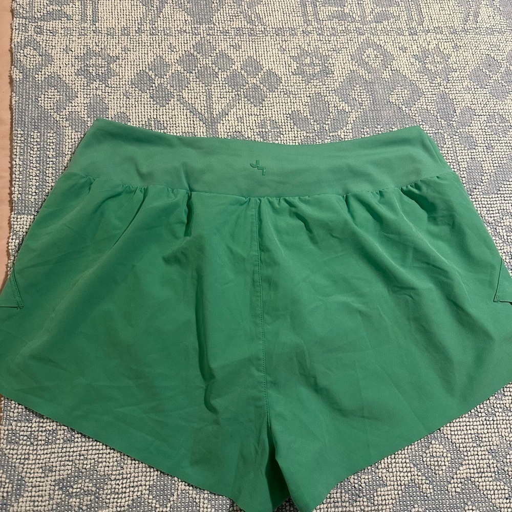 LOT of 2 Women’s LABJOY Green and AERIE Floral Athletic Shorts Sz L - Picture 12 of 13